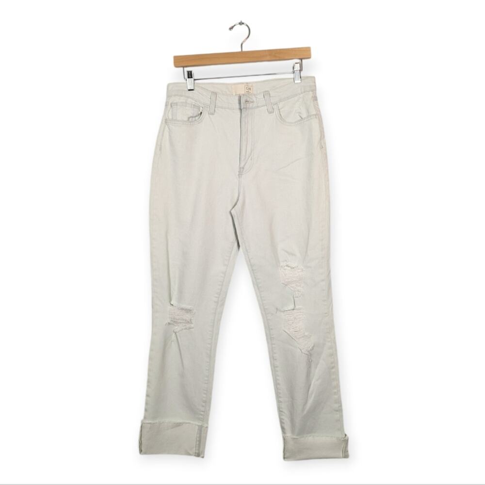NWT Current/Elliott Jeans Oblique Relaxed Cuff Boyfriend Fit Denim Jeans Size 29